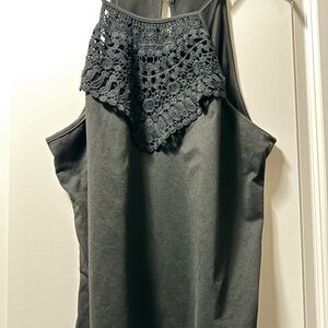 Plus Contrast Lace Cami Top
